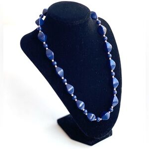 🧡 Navy Blue Vintage Beaded Necklace